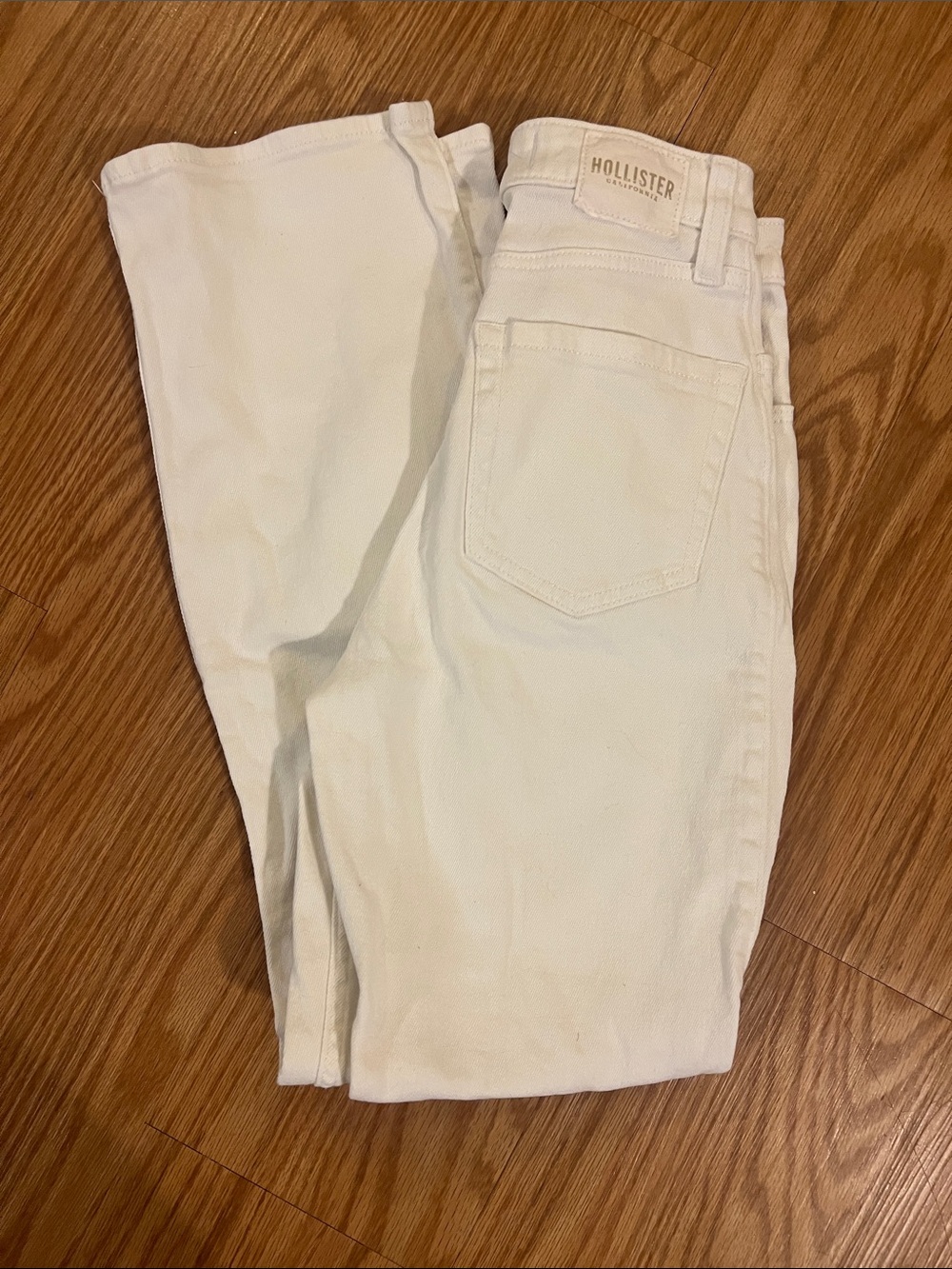 Hollister Off-White Straight-Leg Jeans